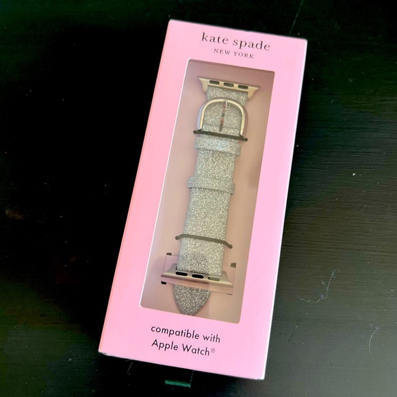 Kate spade Apple Watch strap, 38mm, silver, NWT